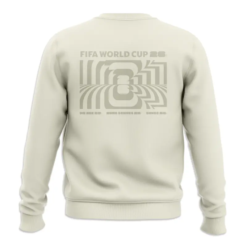 Argentina Kits Store – 2026 World Cup Amplified Cream Crew Sweatshirt – Unisex Soccer Kits and Apparel