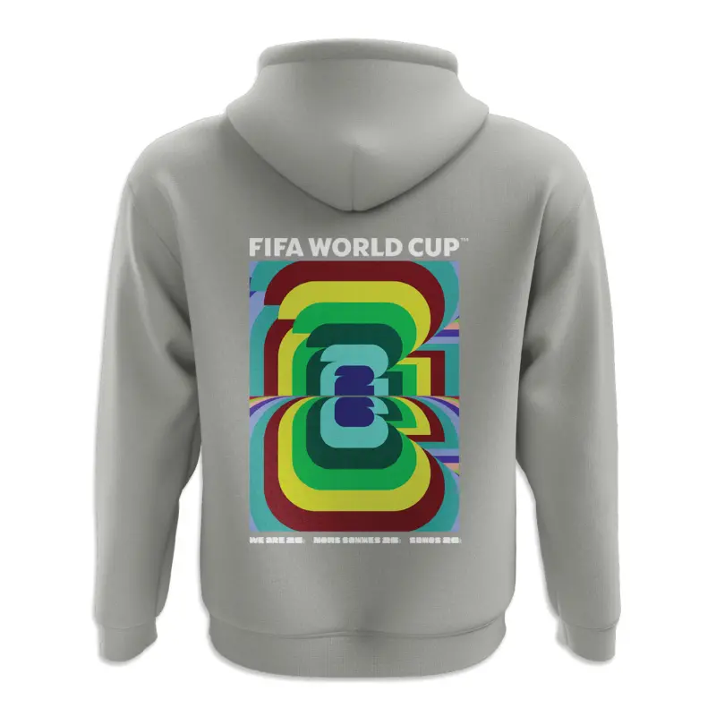 Argentina Kits Store – 2026 World Cup Amplified Grey Hoodie – Unisex Soccer Kits and Apparel