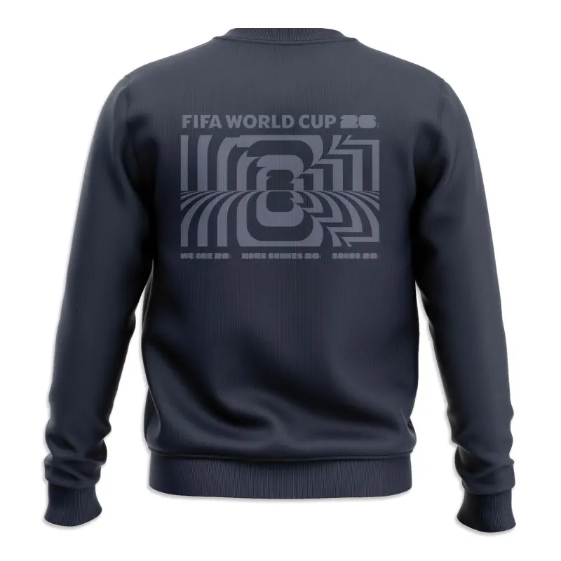 Argentina Kits Store – 2026 World Cup Amplified Navy Crew Sweatshirt – Unisex Soccer Kits and Apparel