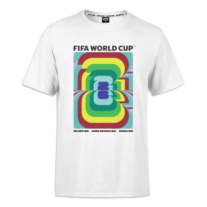 Argentina Kits Store – 2026 World Cup Amplified White T-Shirt – Unisex Soccer Kits and Apparel