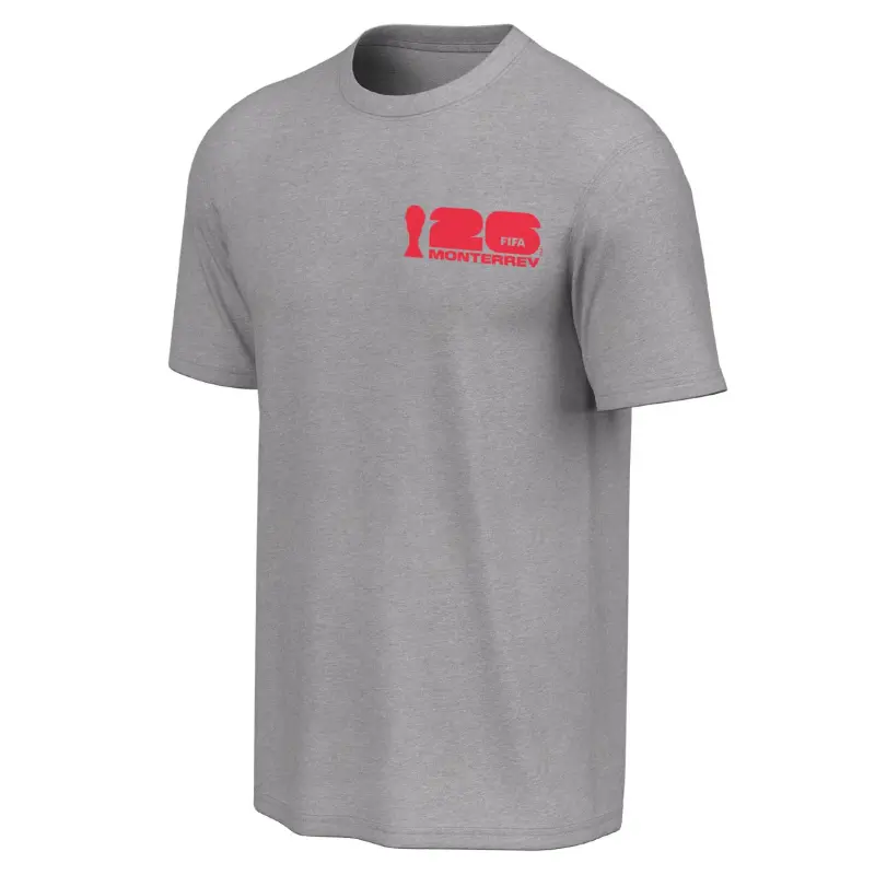 Argentina Kits Store – 2026 World Cup Monterrey Poster Grey T-Shirt [ESP] – Unisex Soccer Kits and Apparel