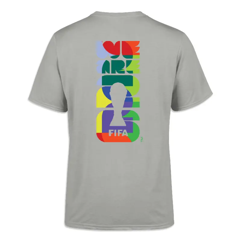 Argentina Kits Store – 2026 World Cup Vertical Abstract Grey T-Shirt – Unisex Soccer Kits and Apparel