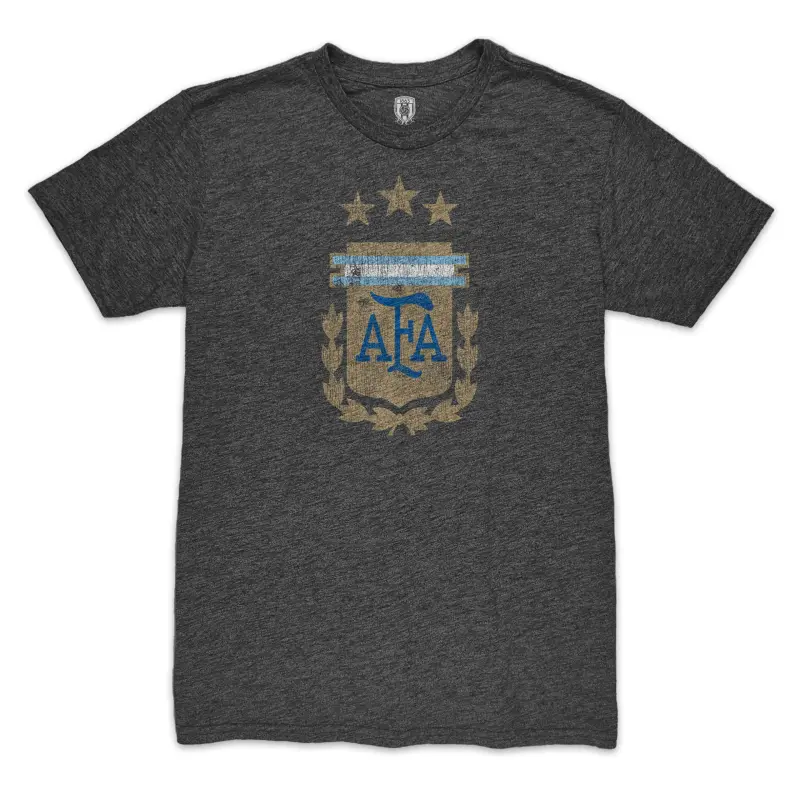 Argentina Kits Store – Angel Di Maria Argentina National Team 1863FC Retro Player Tri-Blend T-Shirt – Black Soccer Kits and Apparel