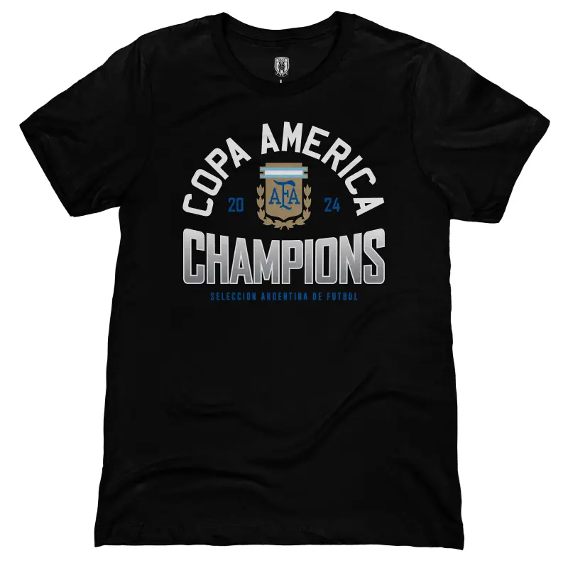 Argentina Kits Store – Argentina National Team 1863FC 2024 Copa America Champions T-Shirt – Black Soccer Kits and Apparel
