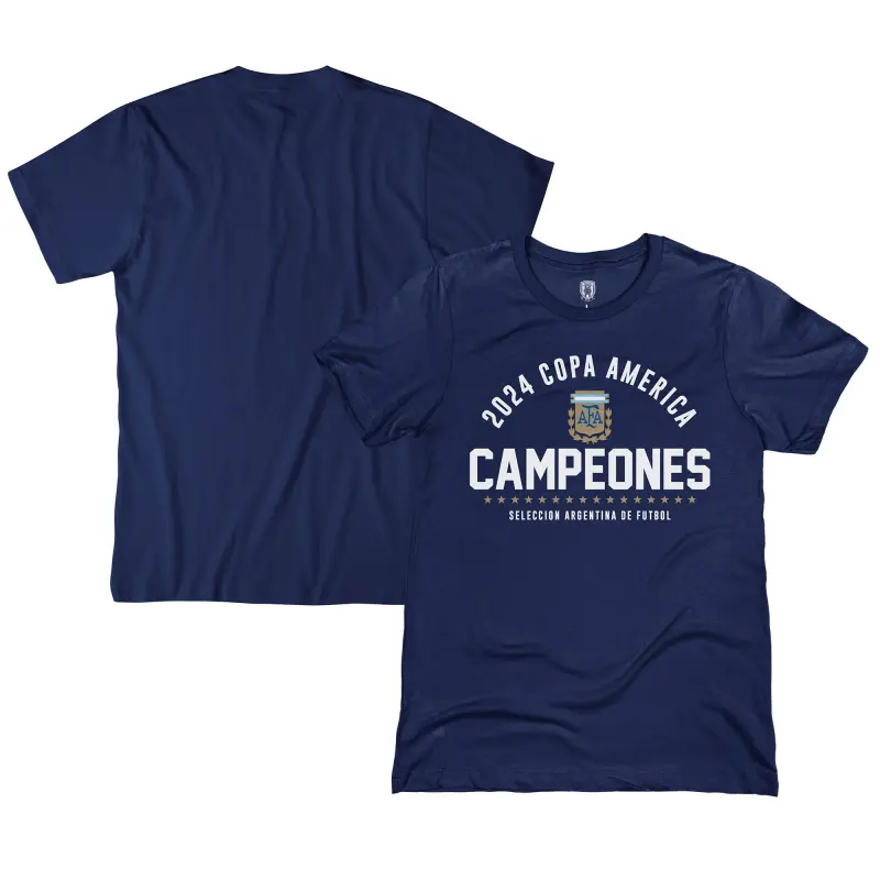Argentina Kits Store – Argentina National Team 1863FC 2024 Copa America Champions T-Shirt – Navy Soccer Kits and Apparel