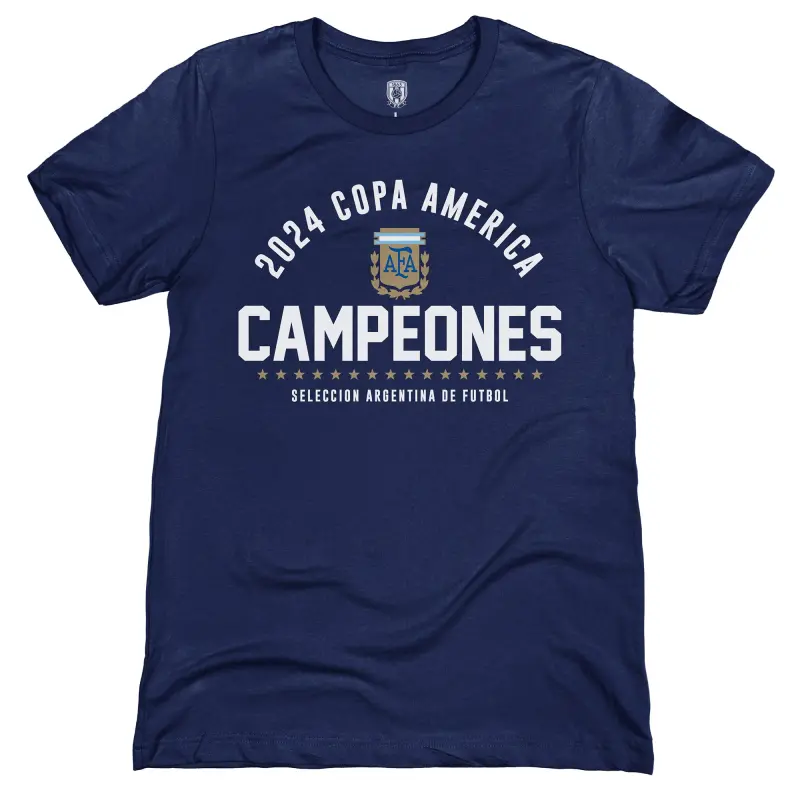 Argentina Kits Store – Argentina National Team 1863FC 2024 Copa America Champions T-Shirt – Navy Soccer Kits and Apparel