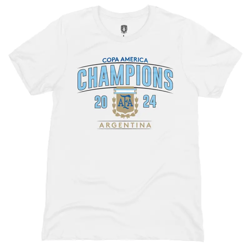 Argentina Kits Store – Argentina National Team 1863FC 2024 Copa America Champions T-Shirt – White Soccer Kits and Apparel