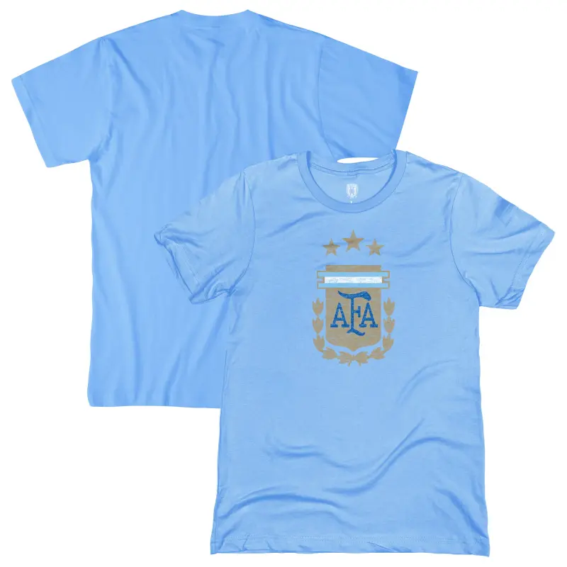Argentina Kits Store – Argentina National Team 1863FC Badge T-Shirt – Light Blue Soccer Kits and Apparel