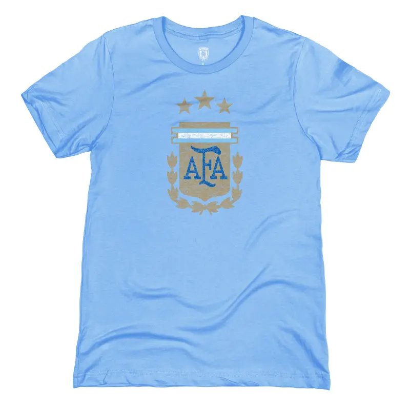 Argentina Kits Store – Argentina National Team 1863FC Badge T-Shirt – Light Blue Soccer Kits and Apparel