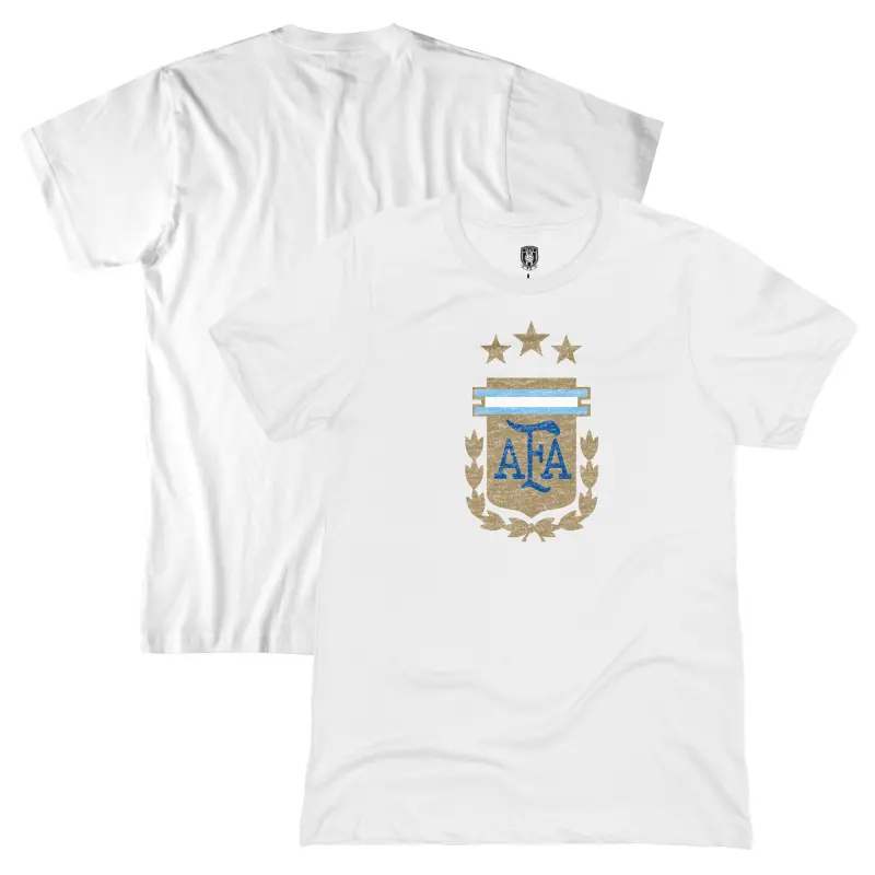 Argentina Kits Store – Argentina National Team 1863FC Badge T-Shirt – White Soccer Kits and Apparel