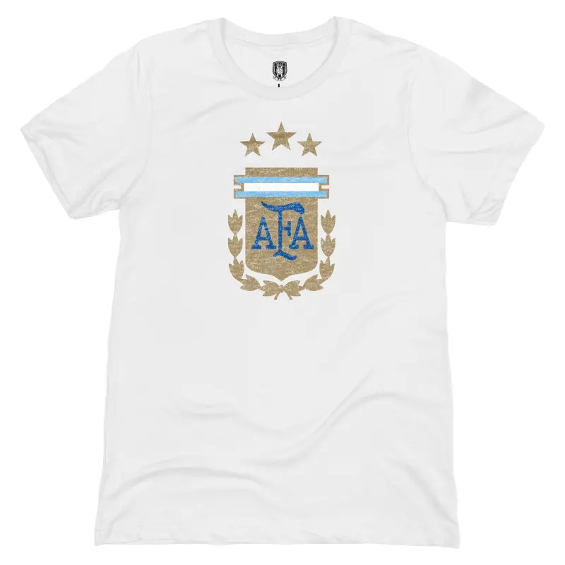 Argentina Kits Store – Argentina National Team 1863FC Badge T-Shirt – White Soccer Kits and Apparel
