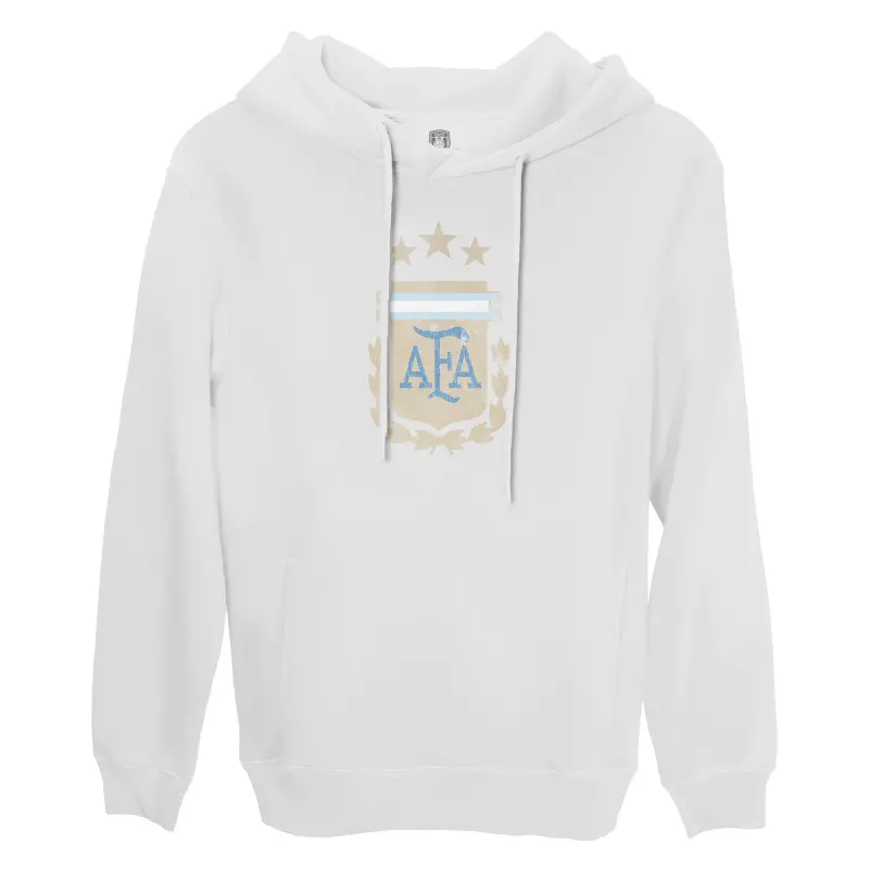 Argentina Kits Store – Argentina National Team 1863FC Color Badge Fleece Pullover Hoodie – White Soccer Kits and Apparel