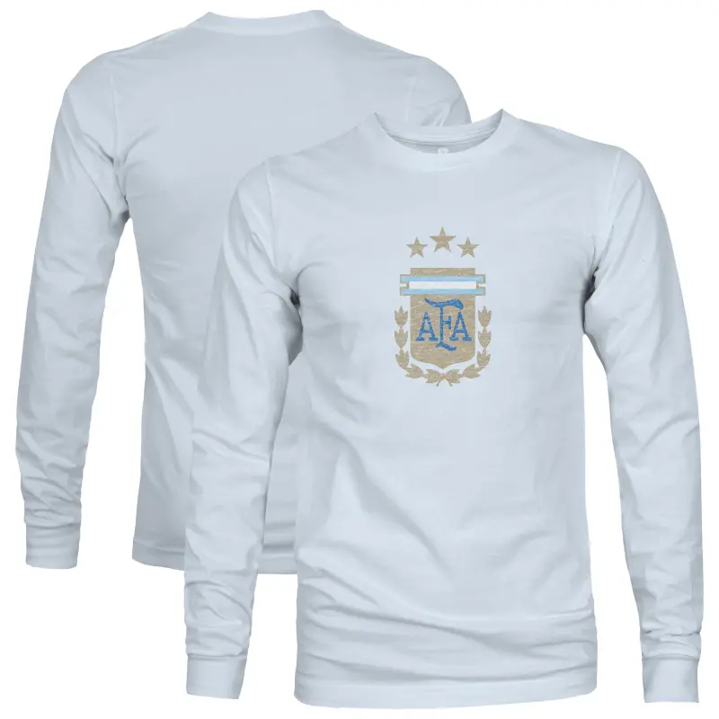 Argentina Kits Store – Argentina National Team 1863FC Color Badge Long Sleeve T-Shirt – Light Blue Soccer Kits and Apparel