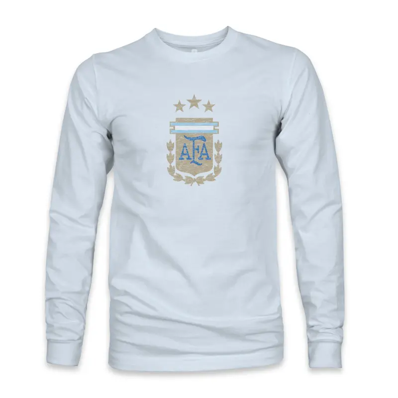 Argentina Kits Store – Argentina National Team 1863FC Color Badge Long Sleeve T-Shirt – Light Blue Soccer Kits and Apparel