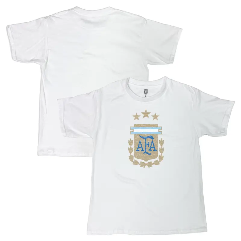 Argentina Kits Store – Argentina National Team 1863FC Youth Badge T-Shirt – White Soccer Kits and Apparel