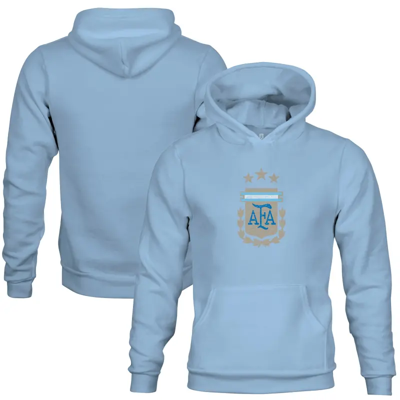 Argentina Kits Store – Argentina National Team 1863FC Youth Color Badge Fleece Pullover Hoodie – Blue Soccer Kits and Apparel