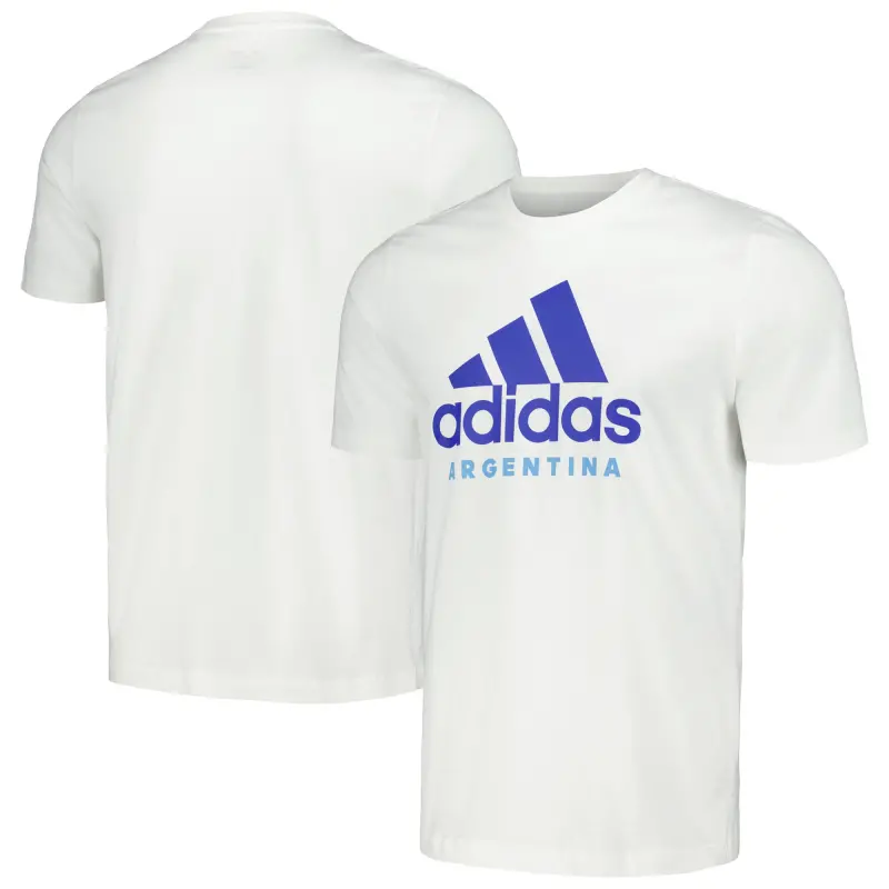 Argentina Kits Store – Argentina National Team Adidas 2024 DNA T-Shirt – White Soccer Kits and Apparel