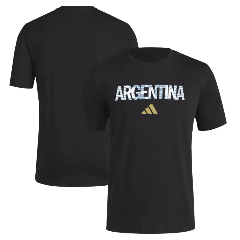 Argentina Kits Store – Argentina National Team Adidas High Brand Read T-Shirt – Black Soccer Kits and Apparel