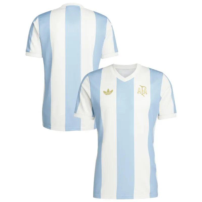 Argentina Kits Store – Argentina National Team Adidas Originals 50th Anniversary Replica Jersey – Light Blue Soccer Kits and Apparel