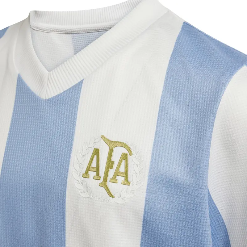 Argentina Kits Store – Argentina National Team Adidas Originals Youth 50th Anniversary Replica Jersey – Light Blue Soccer Kits and Apparel