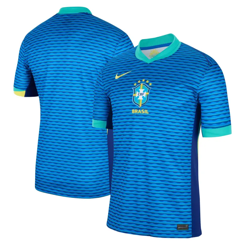 Argentina Kits Store – Brazil National Team Nike 2024 Away Stadium Replica Jersey – Blue Soccer Kits and Apparel
