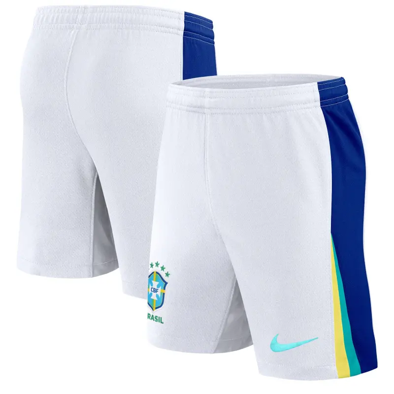 Argentina Kits Store – Brazil National Team Nike 2024 Away Stadium Shorts – White Soccer Kits and Apparel