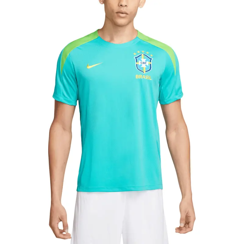 Argentina Kits Store – Brazil National Team Nike 2024 Strike Performance Top – Aqua Soccer Kits and Apparel