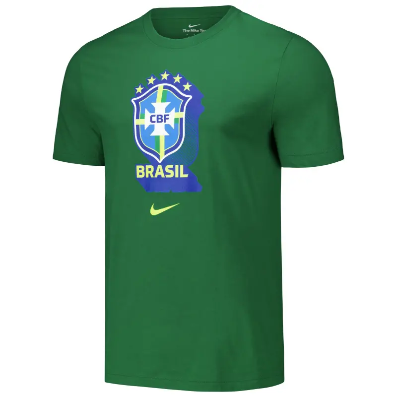 Argentina Kits Store – Brazil National Team Nike Crest Core T-Shirt – Green Soccer Kits and Apparel