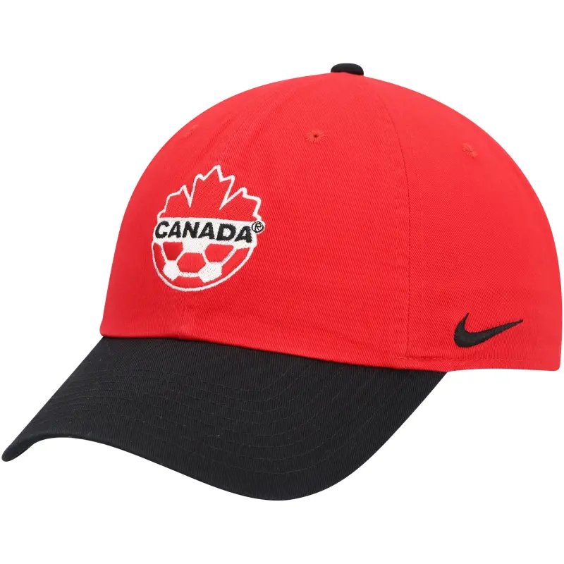 Argentina Kits Store – Canada Soccer Nike Campus Adjustable Hat – Red/Charcoal Soccer Kits and Apparel