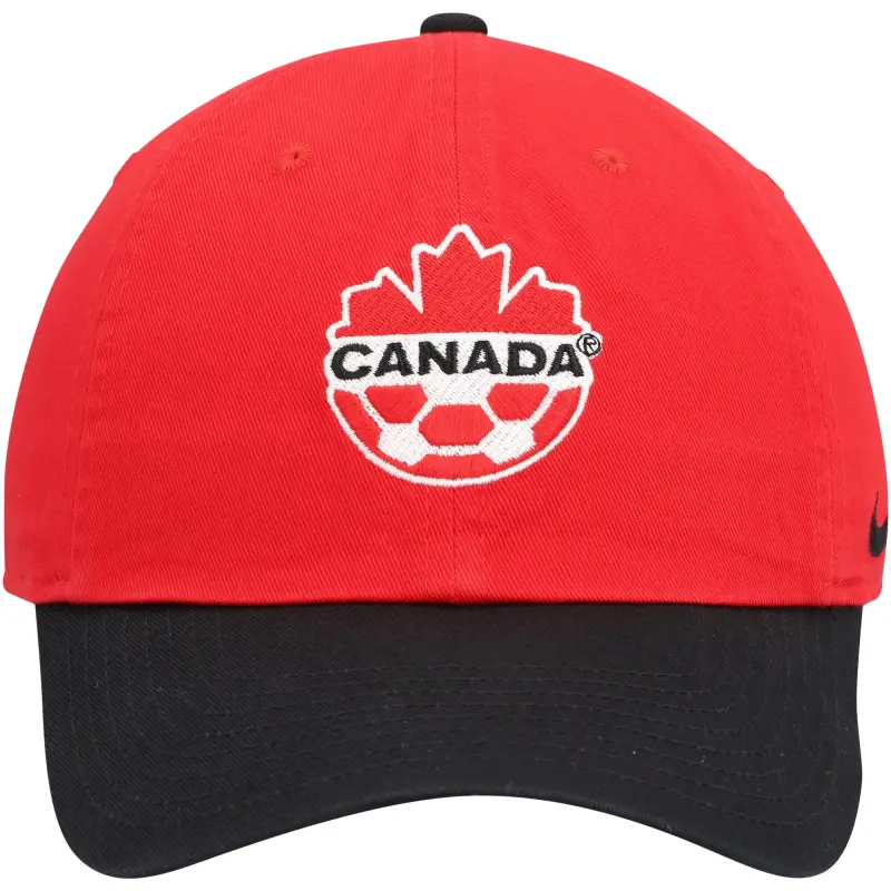 Argentina Kits Store – Canada Soccer Nike Campus Adjustable Hat – Red/Charcoal Soccer Kits and Apparel