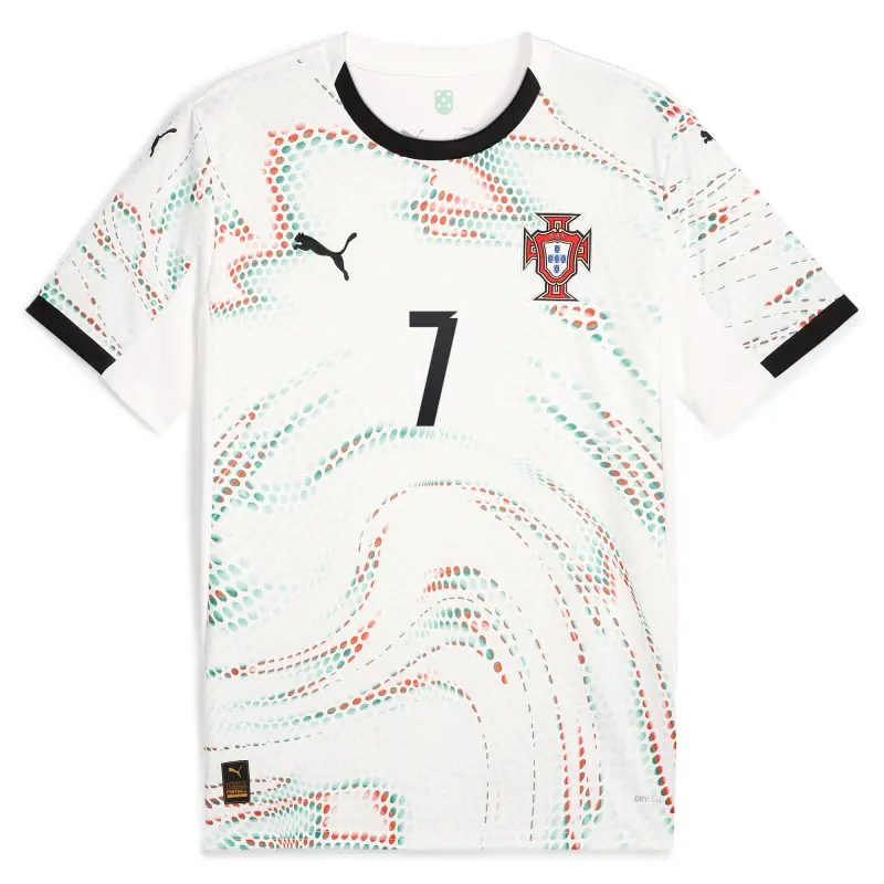 Argentina Kits Store – Cristiano Ronaldo Portugal National Team Puma 2025 Away Replica Jersey – White Soccer Kits and Apparel