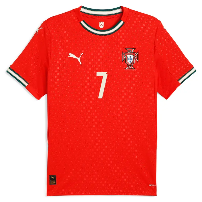 Argentina Kits Store – Cristiano Ronaldo Portugal National Team Puma 2025 Home Replica Jersey – Red Soccer Kits and Apparel