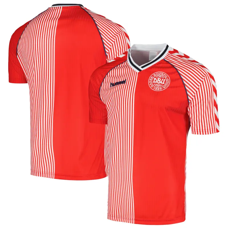 Argentina Kits Store – Denmark National Team 1986 Home Replica Jersey – Red Soccer Kits and Apparel