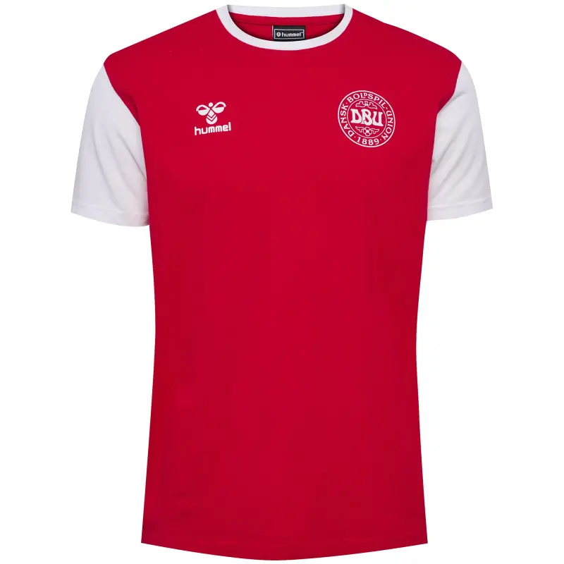 Argentina Kits Store – Denmark National Team Block T-Shirt – Red Soccer Kits and Apparel