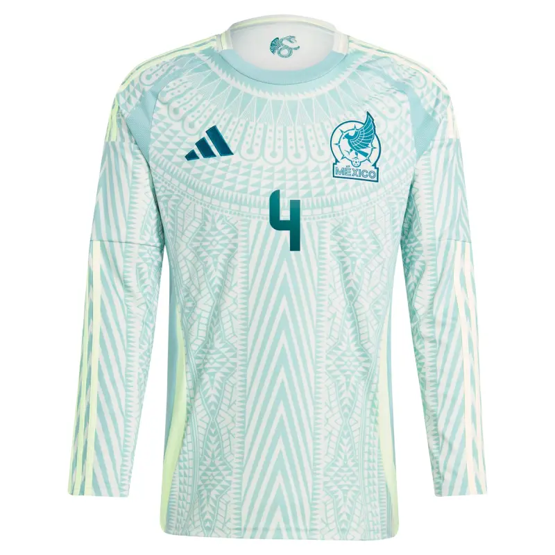 Argentina Kits Store – Edson Alvarez Mexico National Team adidas 2024 Away Replica Player Long Sleeve Jersey – Green Soccer Kits and Apparel