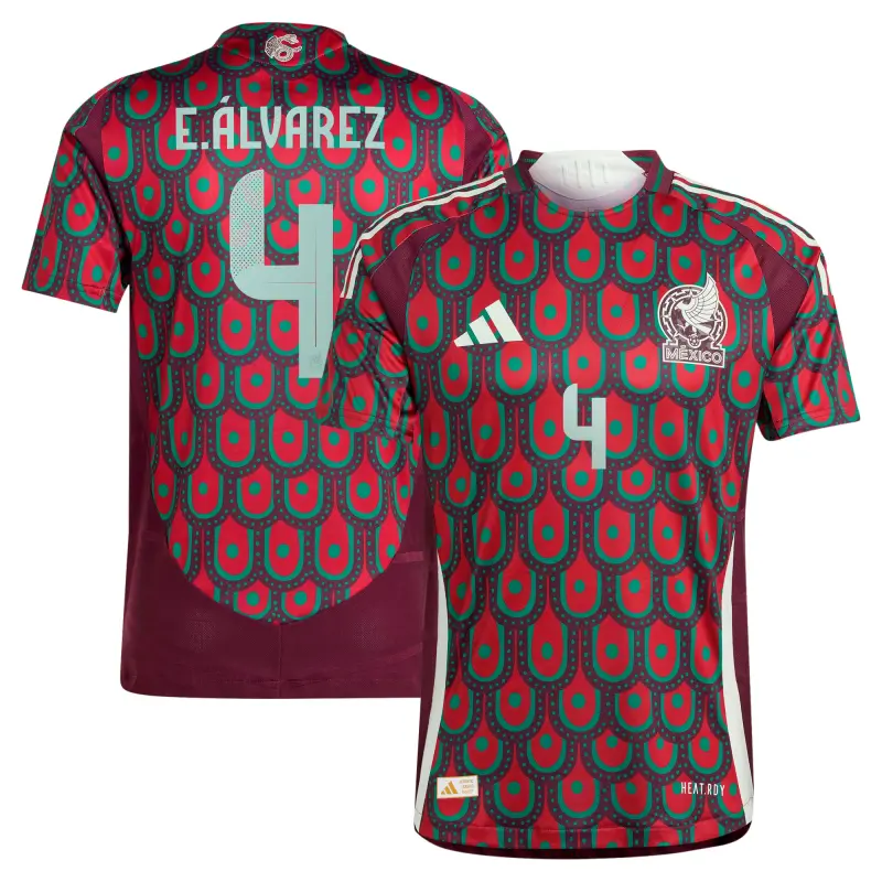 Argentina Kits Store – Edson Alvarez Mexico National Team adidas 2024 Home Authentic Player Jersey – Burgundy Soccer Kits and Apparel