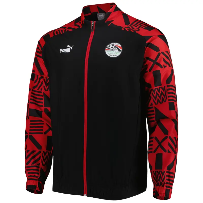 Argentina Kits Store – Egypt National Team Puma Pre-Match Raglan Full-Zip Training Jacket – Black Soccer Kits and Apparel