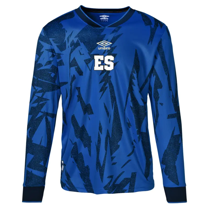 Argentina Kits Store – El Salvador National Team Umbro 2023 Replica Long Sleeve Jersey – Blue Soccer Kits and Apparel