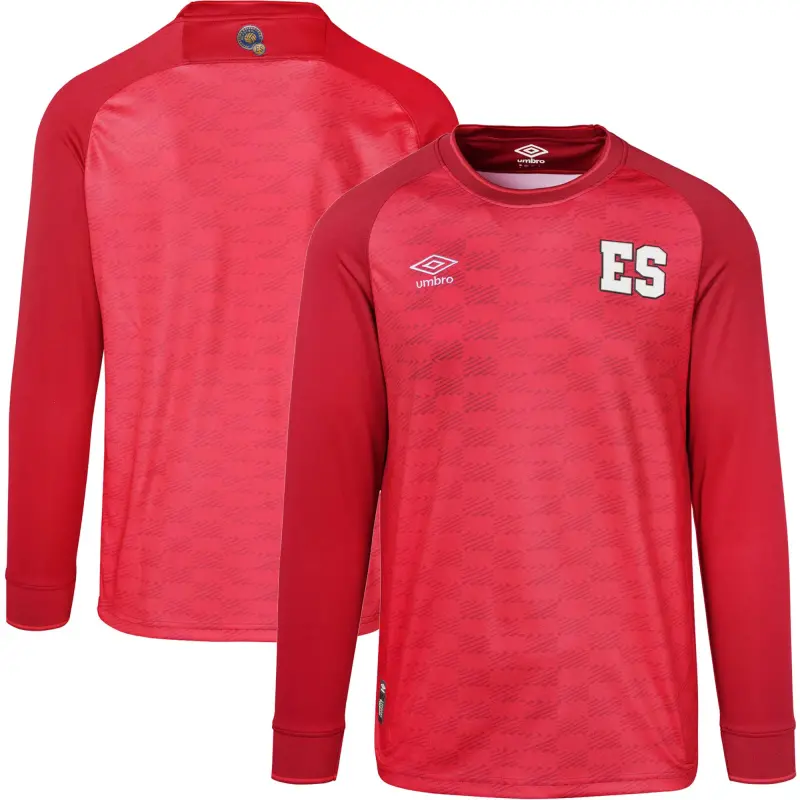 Argentina Kits Store – El Salvador National Team Umbro 2023 Replica Long Sleeve Jersey – Red Soccer Kits and Apparel