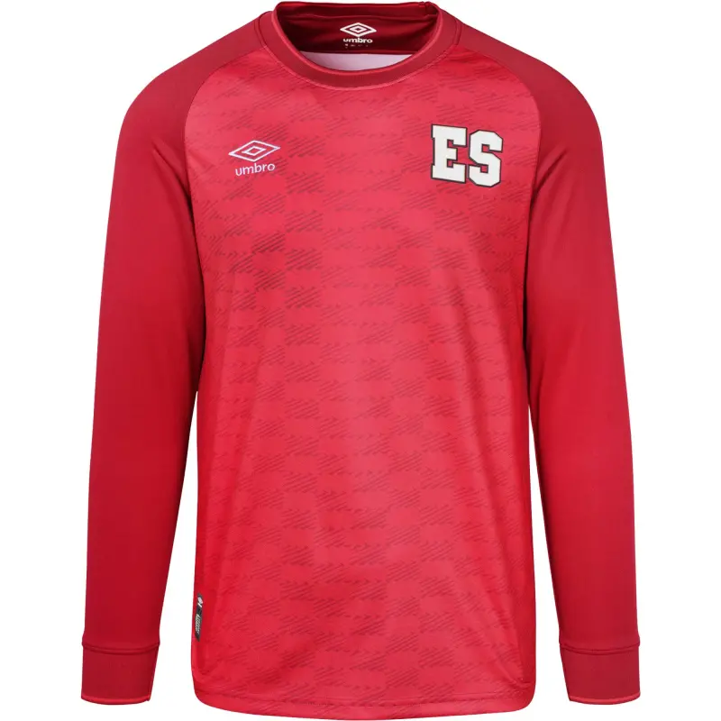 Argentina Kits Store – El Salvador National Team Umbro 2023 Replica Long Sleeve Jersey – Red Soccer Kits and Apparel
