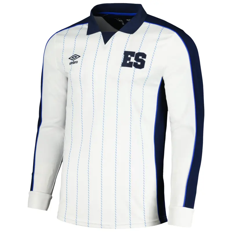 Argentina Kits Store – El Salvador National Team Umbro 2024 Fourth Replica Long Sleeve Jersey – White Soccer Kits and Apparel