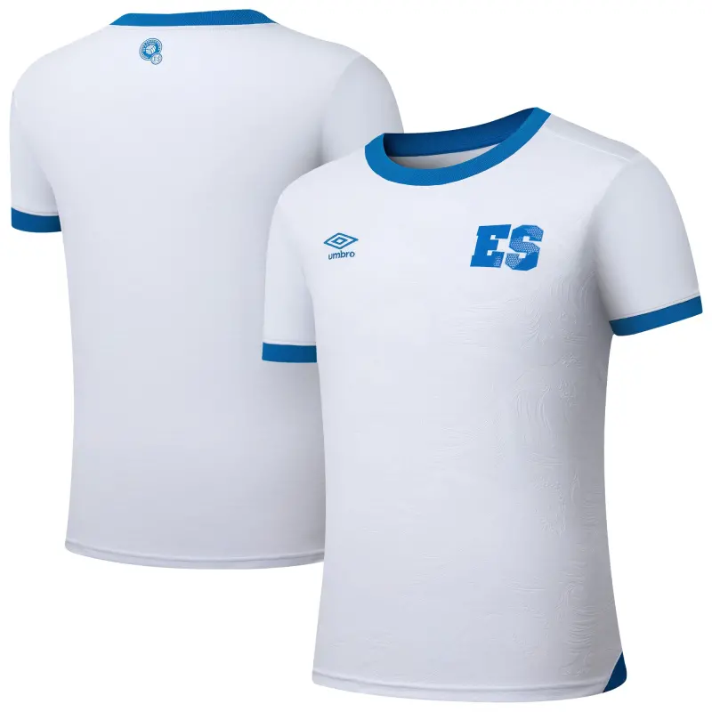 Argentina Kits Store – El Salvador National Team Umbro 2025 Away Replica Jersey – White Soccer Kits and Apparel