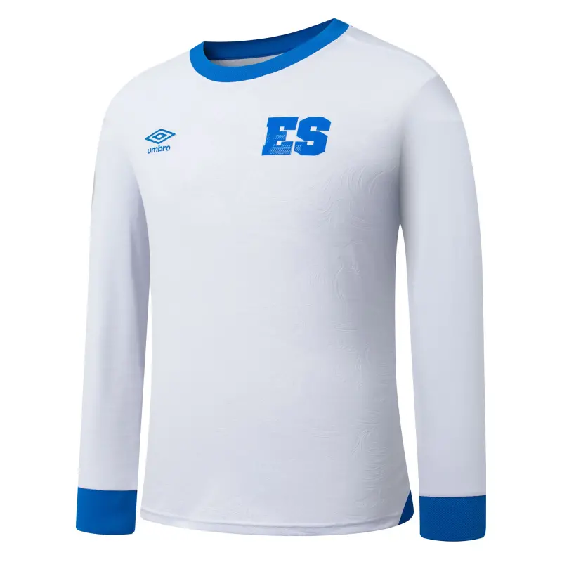 Argentina Kits Store – El Salvador National Team Umbro 2025 Away Replica Long Sleeve Jersey – White Soccer Kits and Apparel