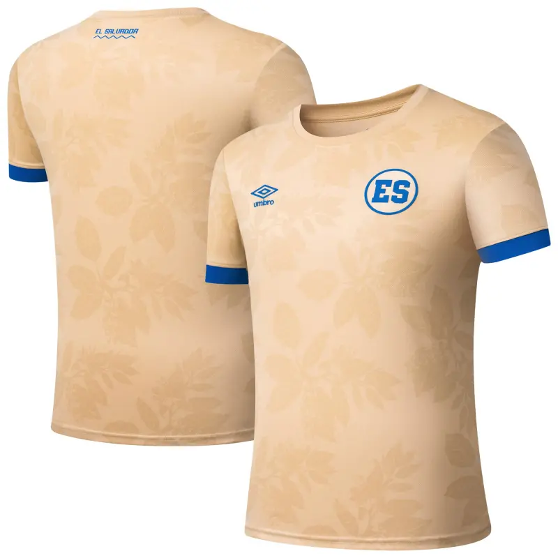 Argentina Kits Store – El Salvador National Team Umbro 2025 Pre-Match Jersey – Tan Soccer Kits and Apparel