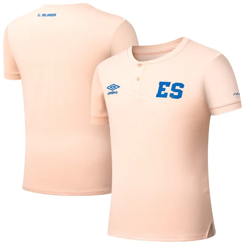 Argentina Kits Store – El Salvador National Team Umbro Crew Neck Polo Coral Soccer Kits and Apparel
