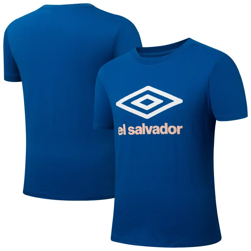 Argentina Kits Store – El Salvador National Team Umbro Graphic T-Shirt Blue Soccer Kits and Apparel