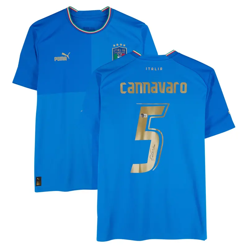 Argentina Kits Store – Fabio Cannavaro Italy National Team Autographed Fanatics Authentic 2022-23 Blue Home Puma Jersey – BAS Soccer Kits and Apparel