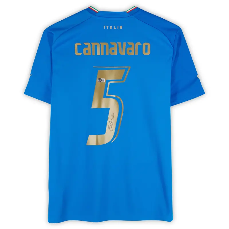 Argentina Kits Store – Fabio Cannavaro Italy National Team Autographed Fanatics Authentic 2022-23 Blue Home Puma Jersey – BAS Soccer Kits and Apparel