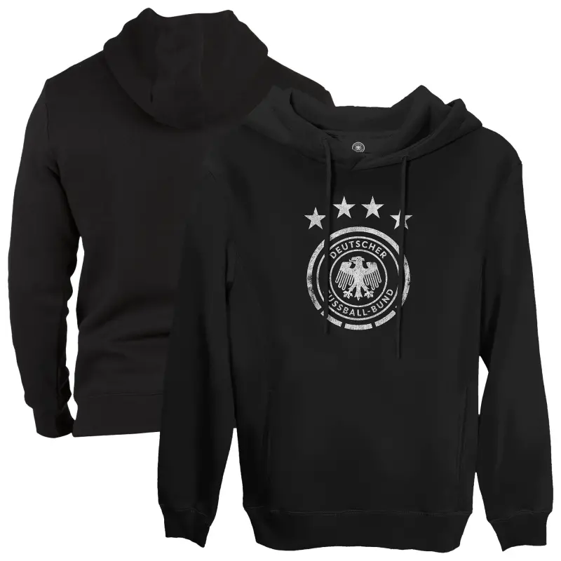 Argentina Kits Store – Germany National Team 1863FC Fleece Pullover Hoodie – Black Soccer Kits and Apparel