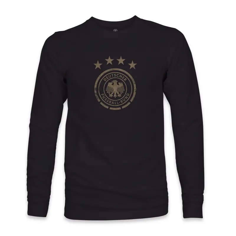 Argentina Kits Store – Germany National Team 1863FC Mono Badge Long Sleeve T-Shirt – Black Soccer Kits and Apparel